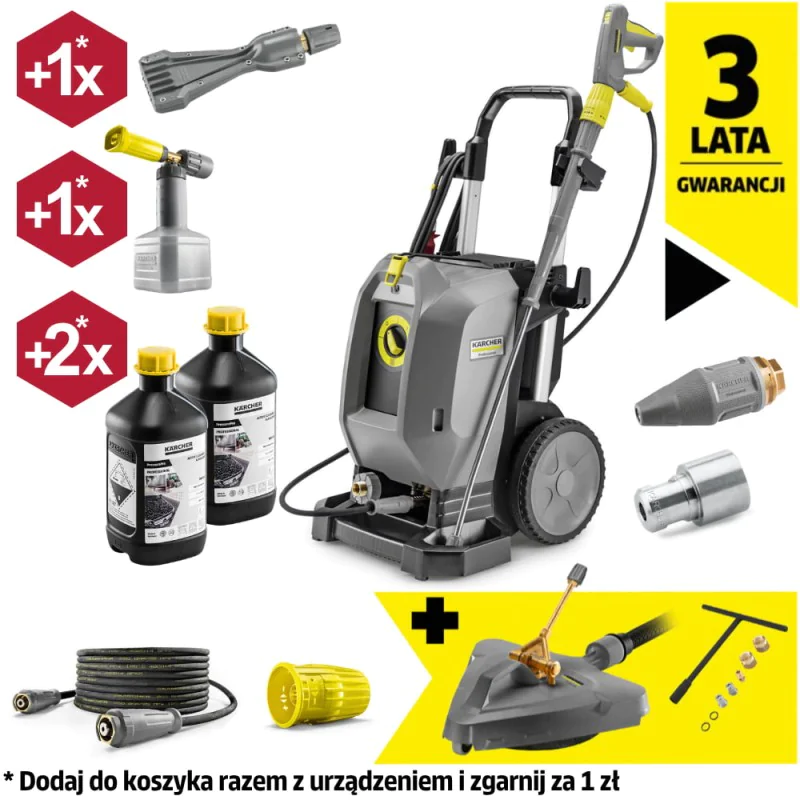 Zestaw Karcher HD 9/20-4 S Plus + Przystawka FRV 30 + Zestaw dysz do FR
