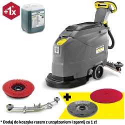 Zestaw Karcher BD 43/25 C Bp + Talerz napędowy do padów + Pady średnio-miękkie