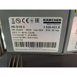 Karcher HD 5/15 C Plus + Turbodysza Profesjonalna Myjka Ciśnieniowa (200bar, 500l/h) OUTLET
