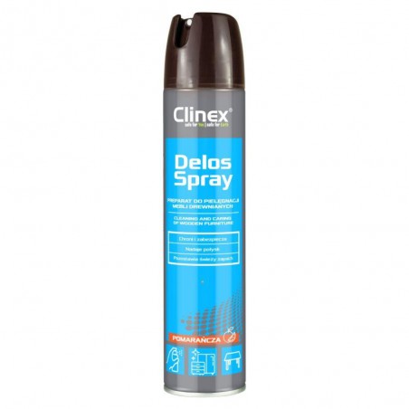 Spray do czyszczenia, pielęgnacji mebli z drewna Clinex Delos (300 ml)