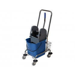 Wózek jednowiaderkowy SACLER 25l z prasą niebieski