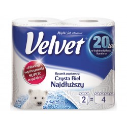 Ręcznik papierowy Velvet najdłuższy 90 listków 2 rolki