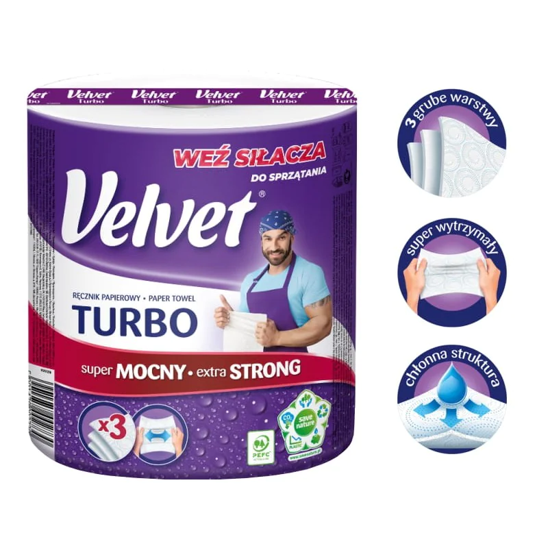 Ręcznik papierowy Velvet TURBO 1 rolka