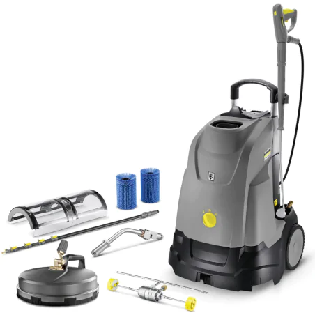Zestaw Myjka wysokociśnieniowa Karcher HDS 5/15 U Ciepłowodna (150 bar, 450l/h, 80°C) + Akcesoria do czyszczenia fotowoltaiki