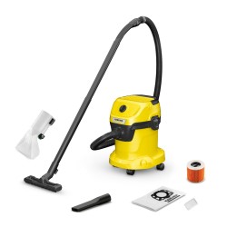 Odkurzacz Uniwersalny Karcher WD 3 (1000W, 15L, 6M) + ssawka do prania + tabletka CarpetPro