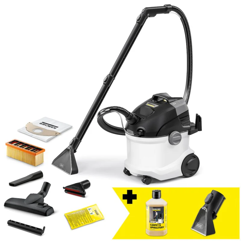 Zestaw Karcher SE 5 + Środek do czyszczenia RM 519 + Dysza do prania tapicerki