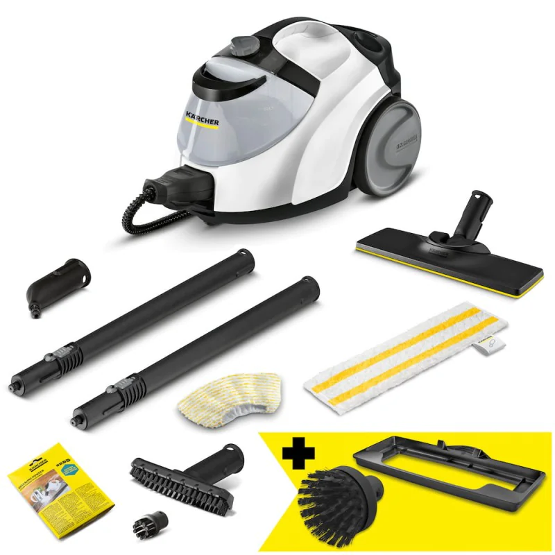 Zestaw Karcher SC 5 EasyFix + Nakładka do odświeżania dywanów + Duża okrągła szczotka