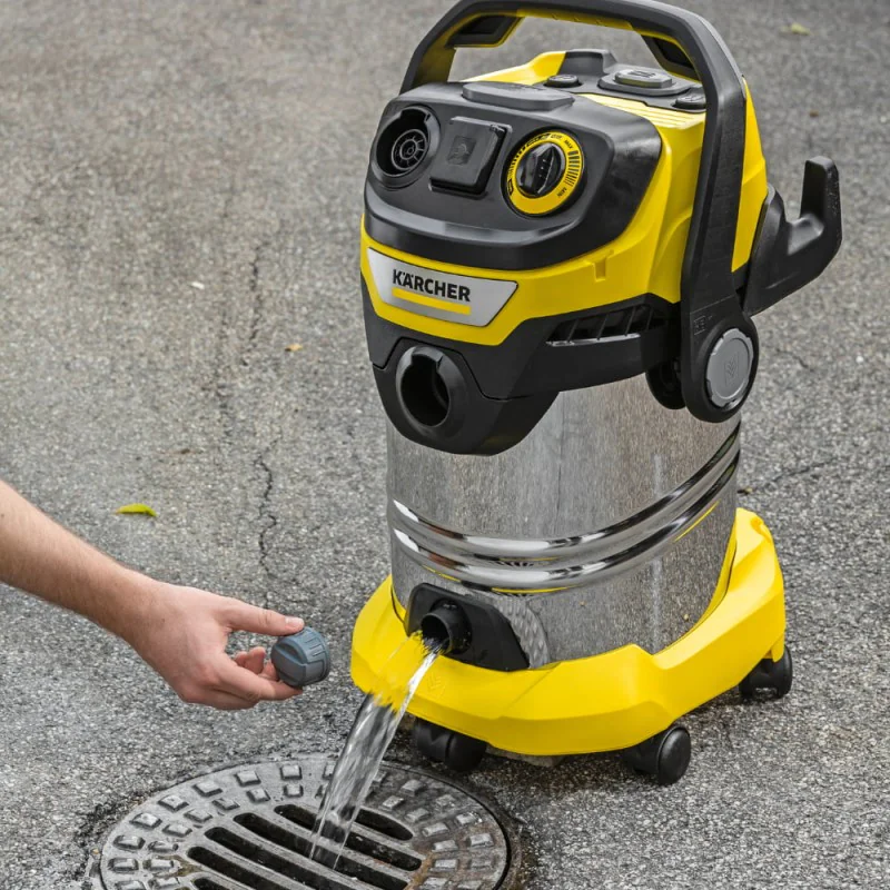 Karcher WD 6 P S V-30/6/22/T Odkurzacz warsztatowy z gniazdem i stalowym zbiornikiem (1300 W, 30 l, 6 m) - 1.628-361.0