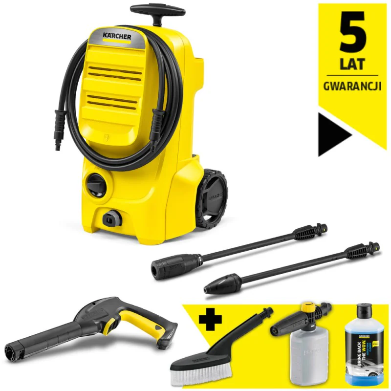 Zestaw Karcher K 3 Classic + Miękka szczotka myjąca + Pianownica FJ 6 + Szampon samochodowy