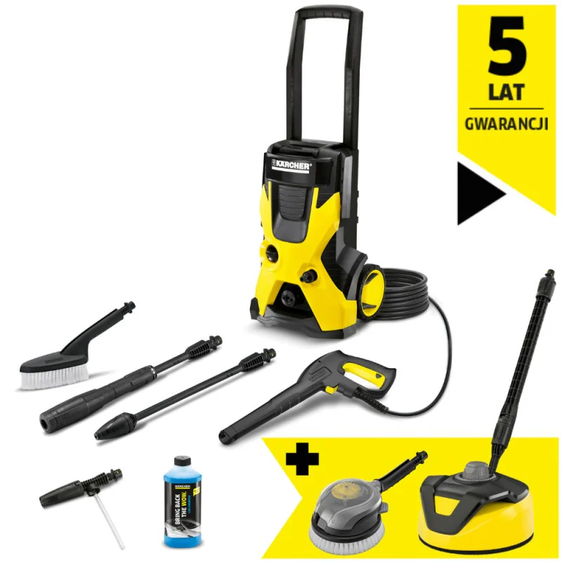 Zestaw Karcher K 5 Basic Car + Przystawka T-Racer T 5 + Szczotka obrotowa WB 130