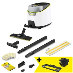 Zestaw Karcher SC4 Deluxe + Okrągła duża szczotka + Nakładka do odświeżania dywanów
