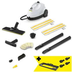 Zestaw Karcher SC 2 EasyFix Plus + Nakładka do odświeżania dywanów + Szczotki szczelinowe
