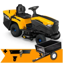 Zestaw Stiga Estate 384e + Przyczepka max. 225 kg + Hak