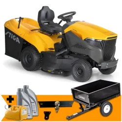 Zestaw Stiga Estate 798 W + Przyczepka max. 225 kg + Hak + Kanister + 2x Olej