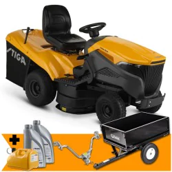 Zestaw Stiga Estate 792 W + Przyczepka max. 225 kg + Zaczep + Kanister + 2x Olej