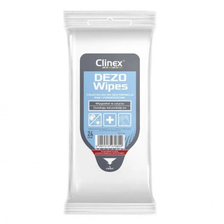 DEZOWipes chusteczki do dezynfekcji rąk i powierzchni (24 szt.) Clinex