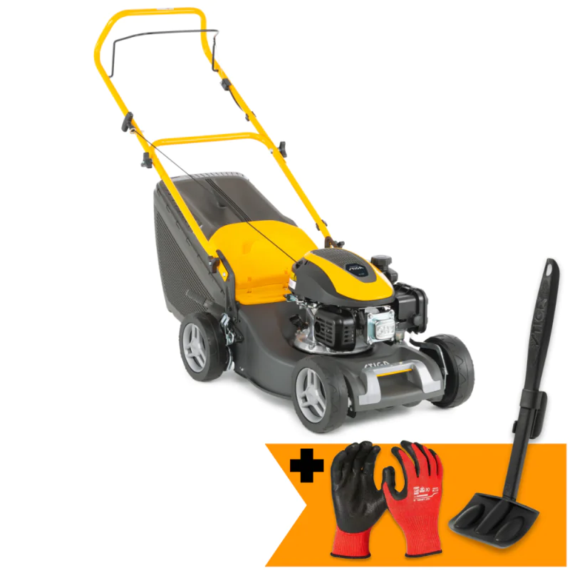 Zestaw Stiga Collector 43 + Rękawice + Skrobak do czyszczenia kosiarki