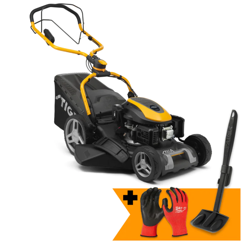 Zestaw Stiga Combi 748 SE + Rękawice + Skrobak do czyszczenia kosiarki