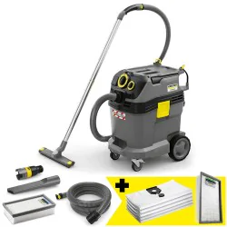 Zestaw Karcher NT 40/1 Tact Te L + Worki flizelinowe + Płaski filtr do pracy na sucho