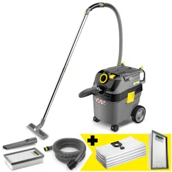 Zestaw Karcher NT 30/1 Ap L + Worki flizelinowe + Płaski filtr do pracy na sucho