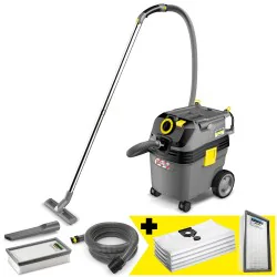 Zestaw Karcher NT 30/1 Ap L + Worki flizelinowe + Płaski filtr do pracy na sucho i mokro