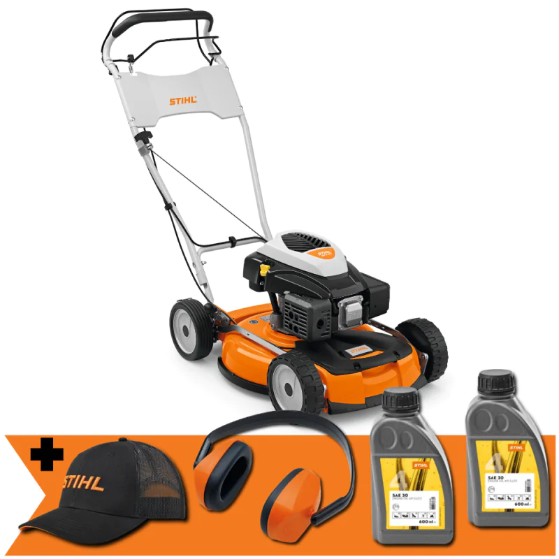 Zestaw Stihl RM 4 RTP + 2x Olej silnikowy + Czapka Stihl + Nauszniki