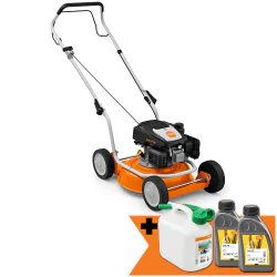 Zestaw Stihl RM 3 RT + 2x Olej silnikowy + Kanister z nalewakiem - 5 litrów