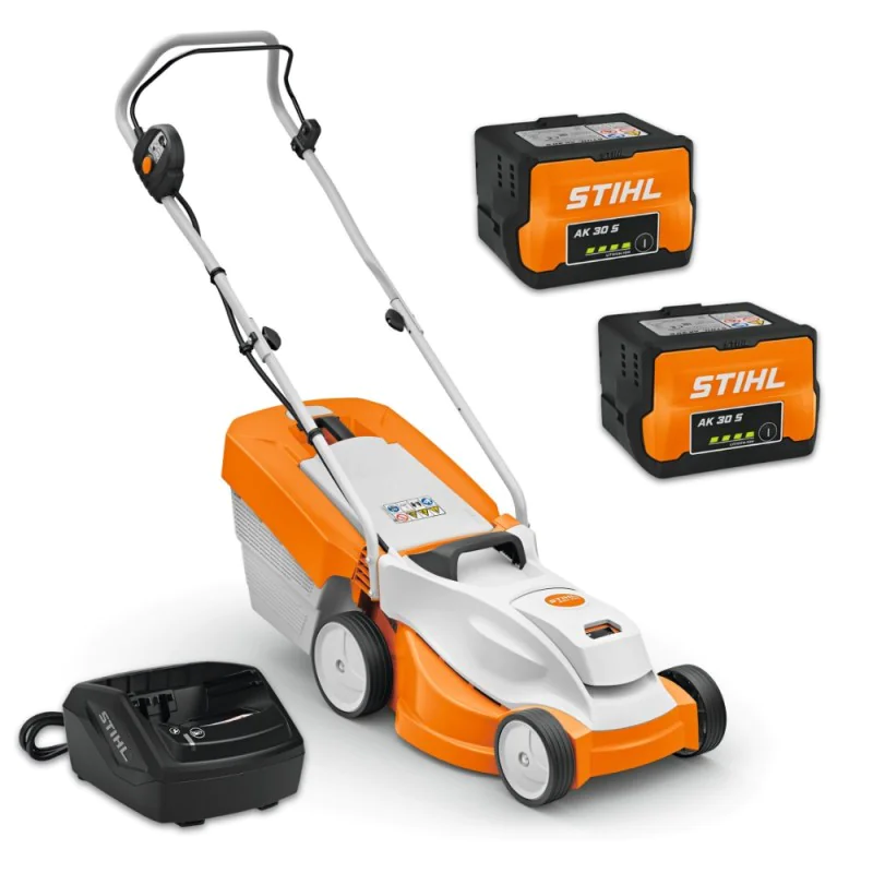 Stihl RMA 235 Kosiarka akumulatorowa w zestawie z 2 akumulatorami i ładowarką (0.45 kW, 33 cm, 30 l) - 63112000061