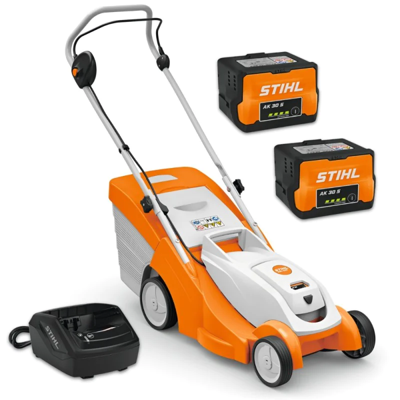 Stihl RMA 239 Kosiarka akumulatorowa w zestawie z 2 akumulatorami i ładowarką (0.90 kW, 37 cm, 40 l)