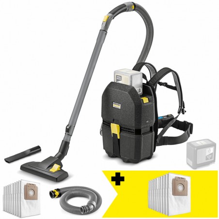 Odkurzacz bateryjny plecakowy Karcher BVL 3/1 Bp Anniverary Edition (350W, 3l) SET