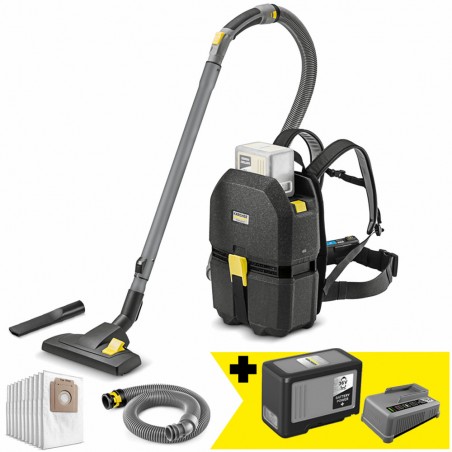 Odkurzacz bateryjny plecakowy Karcher BVL 3/1 Bp Anniverary Edition (350W, 3l) SET
