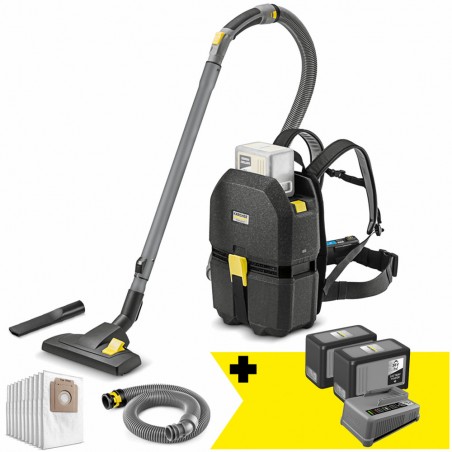Odkurzacz bateryjny plecakowy Karcher BVL 3/1 Bp Anniverary Edition (350W, 3l) SET