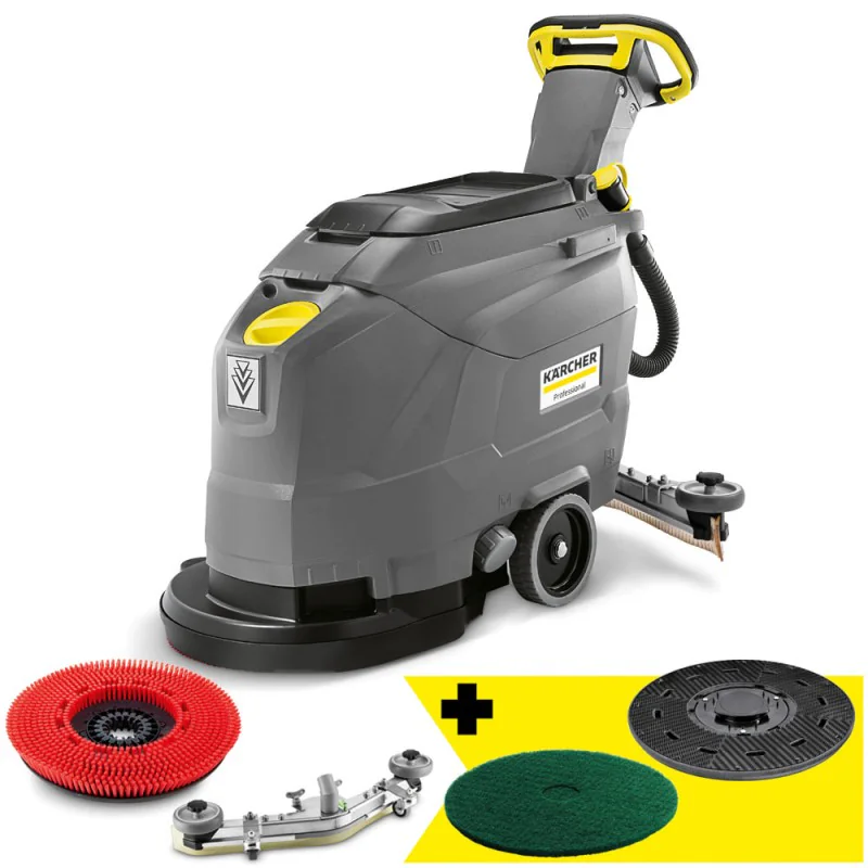 Zestaw Karcher BD 43/35 C Ep + Talerz do padów + Pady średnio-twarde