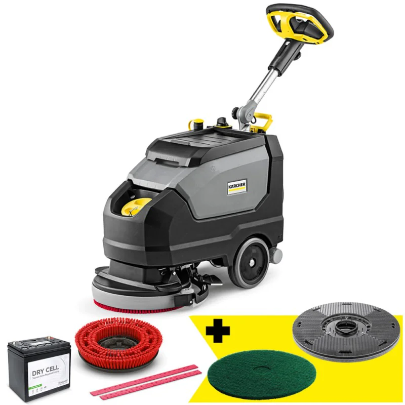 Zestaw Karcher BD 35/15 C Classic Bp Pack + Talerz napędowy do padów + Pad średnio-twardy