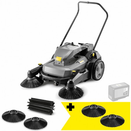 Przemysłowa Zamiatarka Akumulatorowa Karcher KM 70/25 C BP 2SB (980 mm, 2800 m²/h) SET