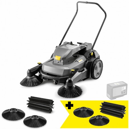Przemysłowa Zamiatarka Akumulatorowa Karcher KM 70/25 C BP 2SB (980 mm, 2800 m²/h) SET