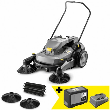 Przemysłowa Zamiatarka Akumulatorowa Karcher KM 70/25 C BP 2SB (980 mm, 2800 m²/h) SET