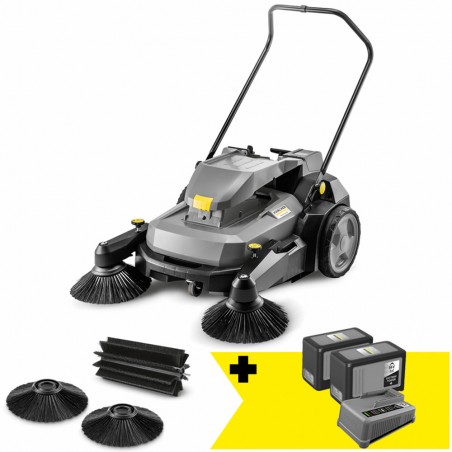 Przemysłowa Zamiatarka Akumulatorowa Karcher KM 70/25 C BP 2SB (980 mm, 2800 m²/h) SET