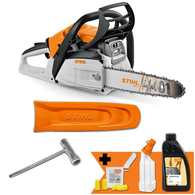 Zestaw Pilarka Spalinowa Stihl MS 172 + Olej do pił + Butelka do mieszanki + Zatyczki do uszu