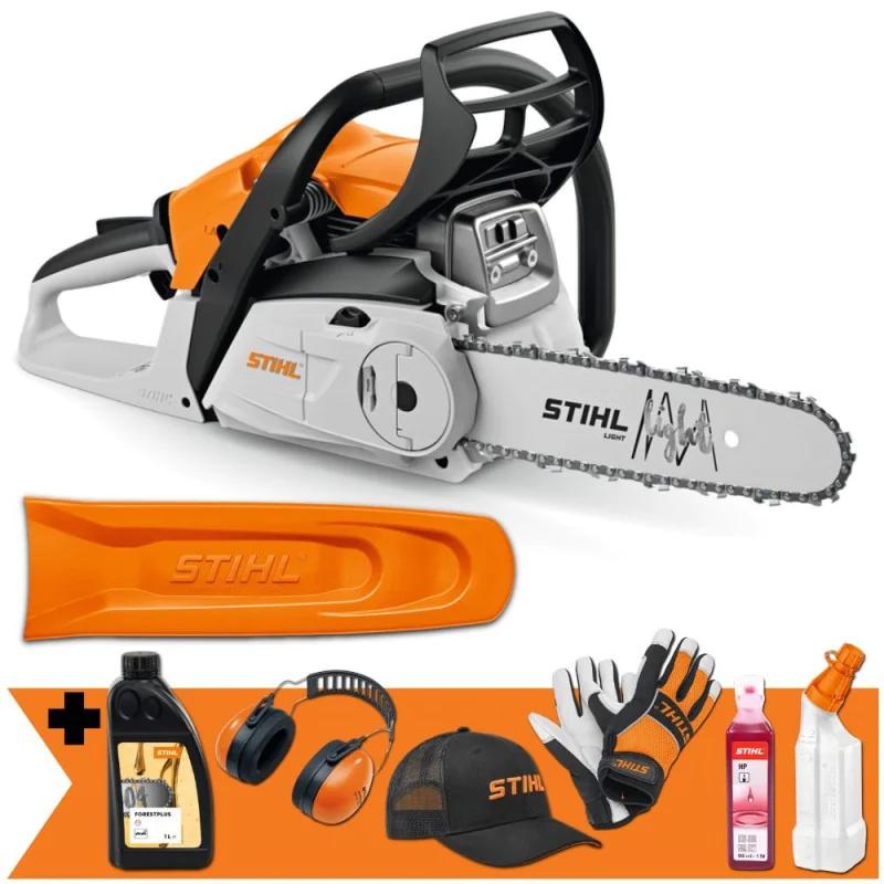 Zestaw Pilarka Spalinowa Stihl MS 162 C-BE + Olej do pił + Olej do mieszanki + Butelka do mieszanki + Nauszniki + Rękawice + Cza