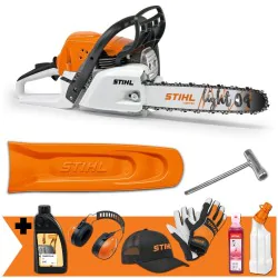 Zestaw Stihl MS 251 + Olej do pił + Olej do mieszanki + Butelka do mieszanki + Rękawice + Czapka+ Nauszniki