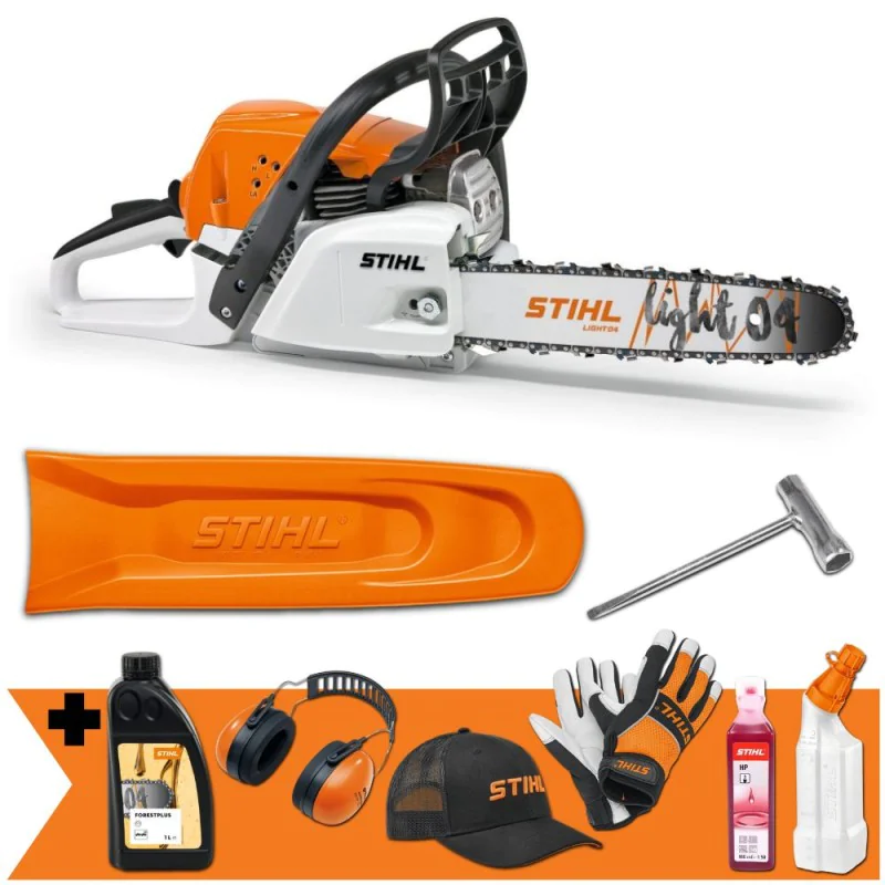 Zestaw Stihl MS 251 + Olej do pił + Olej do mieszanki + Butelka do mieszanki + Rękawice + Czapka+ Nauszniki Zestaw Stihl MS 251 + Olej do pił + Olej do mieszanki + Butelka do mieszanki + Rękawice + Czapka+ Nauszniki