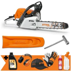 Zestaw Stihl MS 251 + Olej do pił + Olej do mieszanki + Czapka + Butelka do mieszanki + Nauszniki + Rękawice