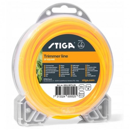 Żyłka tnąca kwadratowa 2,7mm x 15m Stiga SP66