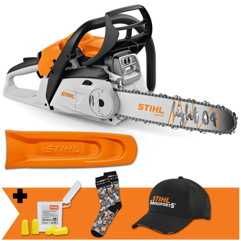 Zestaw Stihl MS 212 C-BE + Zatyczki do uszu + Czapka + Skarpety