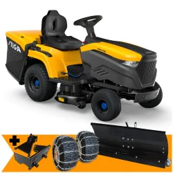 Zestaw Stiga Estate 798e + Pług do odśnieżania 120 cm + Łańcuchy + Mocowanie