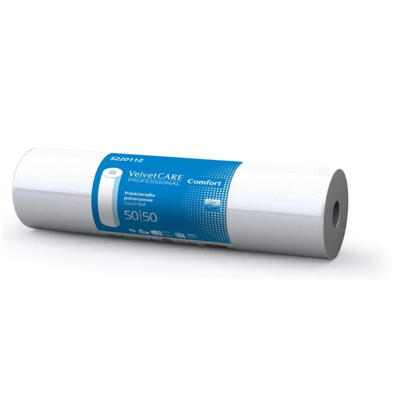 Podkład higieniczny w rolce z celulozy Velvet, 50 m, 2 warstwy, 50 cm
