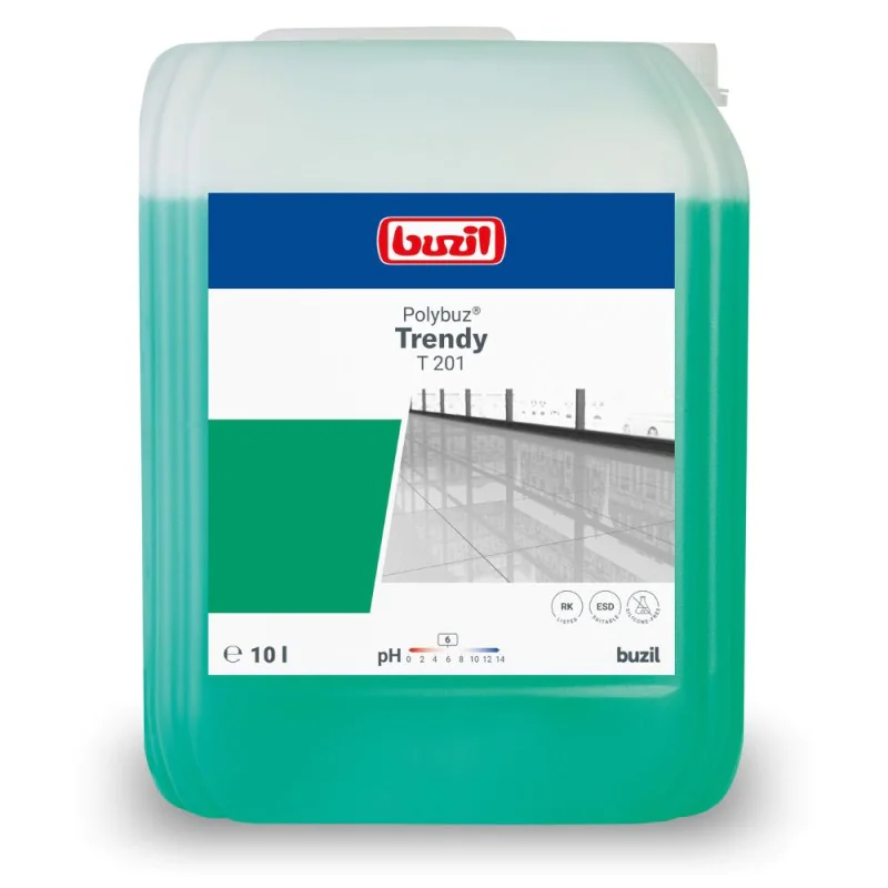 Buzil Polybuz Trendy T 201 (10 litrów, pH 6) Nabłyszczający środek czyszczący na bazie alkoholu Buzil Polybuz Trendy T 201 (10 litrów, pH 6) Nabłyszczający środek czyszczący na bazie alkoholu