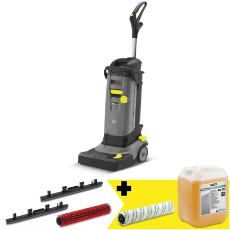 Zestaw Szorowarka Kompaktowa Karcher BR 30/4 C + Pad walcowy z mikrofibry + Środek czyszczący RM 753 - 10 litrów