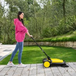 Karcher S 4 Twin 2in1 Zamiatarka ręczna do kostki, piasku, liści (2400 m²/h, 680 mm, 20 l) - 1.766-365.0